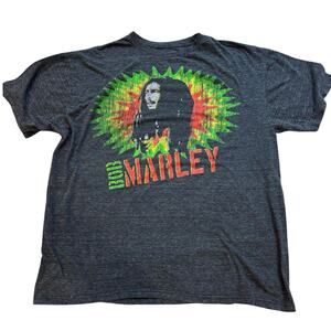Bob Marley Graphic Tee Hard Rock Cafe Gray Men's XXL Roots Reggae Cotton Blend
